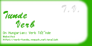 tunde verb business card